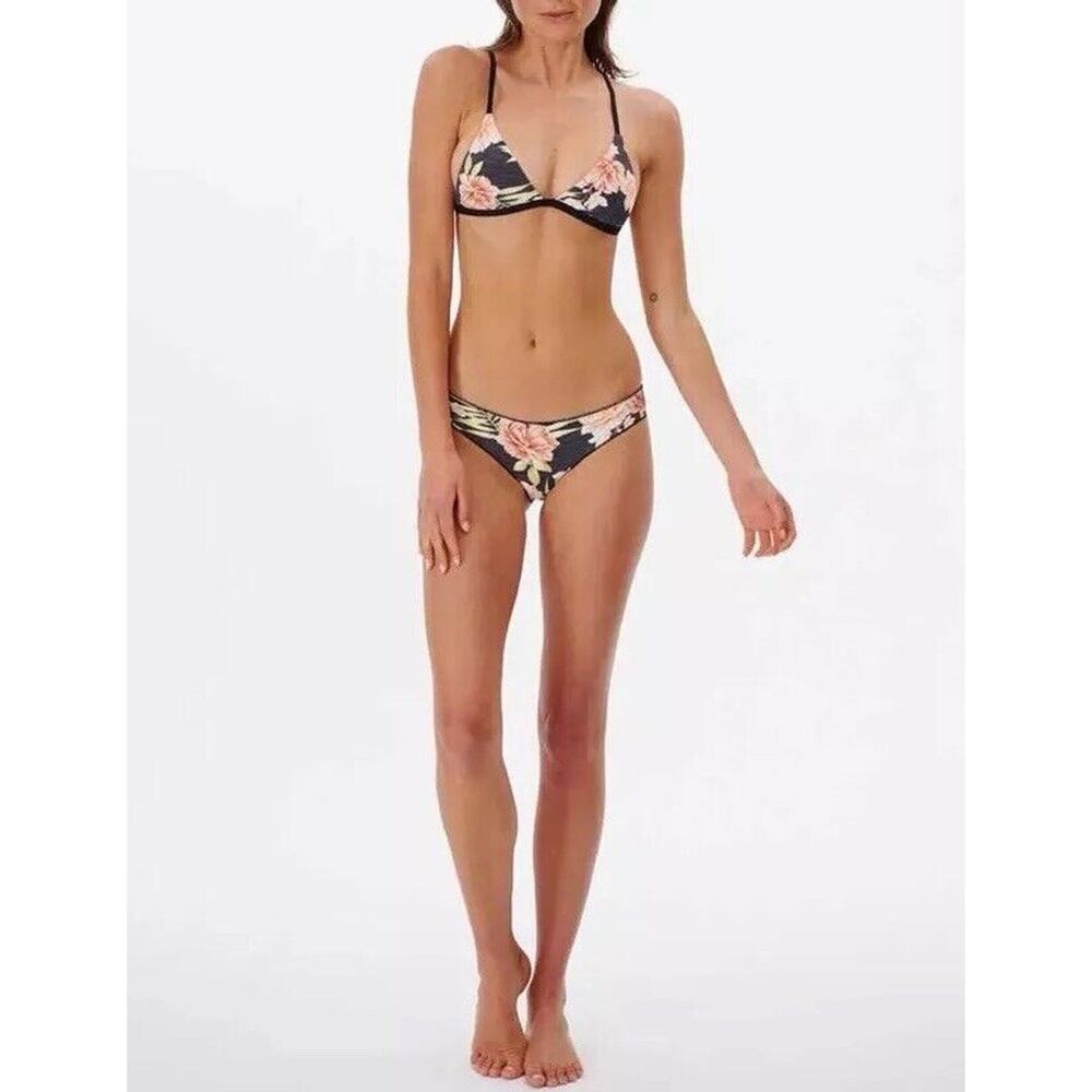 Rip Curl NWT Womens Sol Seeker Black Swim Bikini Tropical Floral Size X-Large - Picture 4 of 16